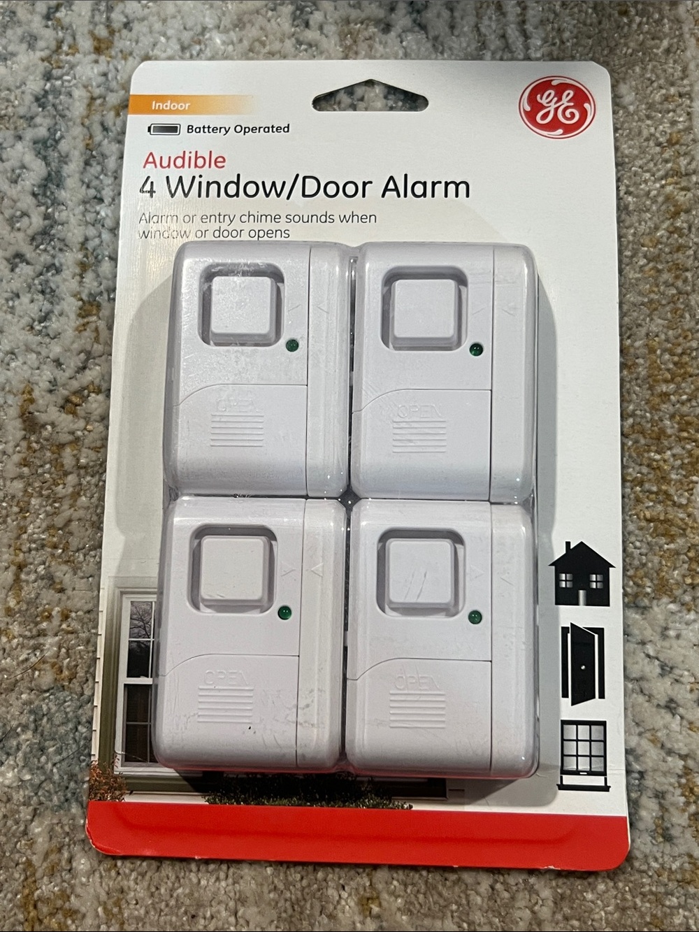 GE Personal Security Window/Door Alarm 4-pack z26